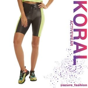 KORAL Essential High-Rise Infinity Shorts with Contrast Stripes!